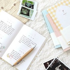 모르모찌 태교 일기장 처음육아 한 문장 일기 일기장, 블루