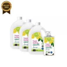 슈가버블 천연성분 주방세제 940ml + 리필 2.5L x 3통 -