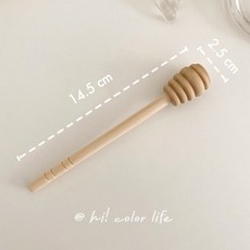솔리드 글라스 우드 허니 꿀 스틱 머들러 믹싱 스틱 허니 디퍼, 우드 1p, 1개