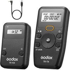 고독스 무선셔터 릴리즈 GODOX N3 TR- 송신기 수신기 및 셔터 릴리즈 케이블이 포함된 Nikon 셔터 릴리즈 리모콘용 무선 타이머 105336, 1개