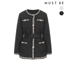 [머스트비] 여성 진주 포켓 다이아 패딩 점퍼