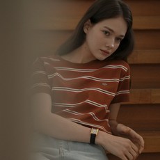 틸아이다이 Multi stripe cotton t-shirt_Brown - 틸아이다이셔츠