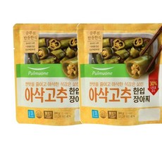 풀무원 반듯한식 아삭고추 한입장아찌, 2개, 300g