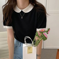 둥근카라블라우스