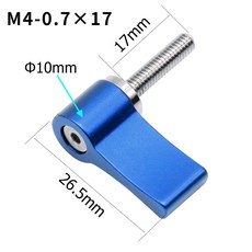 1x 5/8 &quot;1/4&quot; M5 나사산 마운트 어댑터 마이크 스탠드 삼각대 플레이트 모니터 플래시 브래킷, M4x17 Blue_18, 18 M4x17 Blue