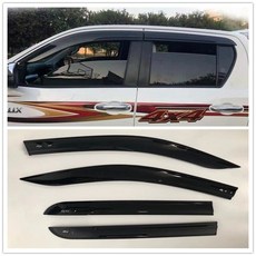 자동차 차량 썬가드 선가드 햇빛가리개 햇빛차단 25MM 44 Windows Visor Rain Guard Vent Sun Shade 디플렉터 Black Awnings Shelter, 1.WITH LETTERS - 리얼리윤