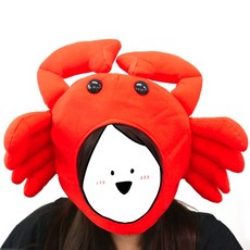 꽃게 모자 2종 1pcs 대게 모자 맛살 인싸템 팬싸템 파티 생일, 꽃게 모자 1pcs