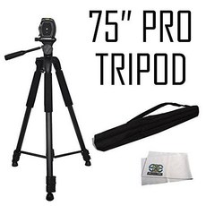 75 Professional Heavy Duty 3-Way Pan Head Tripod For Canon GL2 XF300, 상세내용참조