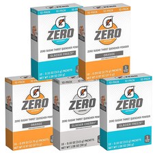 게토레이 제로 분말 10개입 5팩 세가지맛 체리 프리즈 오렌지 Gatorade G Zero Powder Glacier Cherry