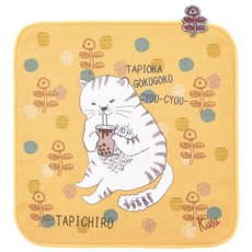 Kusuguru Japan Tapichiru系列 日本眼鏡貓 紗布絨手帕 毛巾