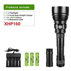  수중랜턴 해루질 바다탐색 방수 가장 강력한 xhp160 다이빙 led 손전등 18650, b-3-18650-xhp160 
