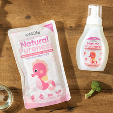 마더케이 젖병 젖꼭지빨대컵세척도구모음, 네츄럴 젖병세정제(거품형), 용기(500ml)
