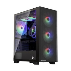 NEWZEN SKULL X50 RGB 4FAN 미들타워 케이스 블랙