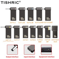 TISHRIC 100W 5A PD 컨버터 변환기트리거 잭 노트 북 전원 충전기 공급 어댑터 커넥터 레노버 호환 hp 델용 DC to C타입, [05] 4.5x3.0-델, 1개