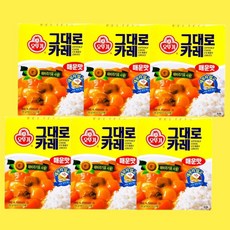 오뚜기 그대로 카레 매운맛 200g 6개