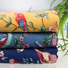 50x145cm 일본 꽃 새 목화 리넨 패브릭 미터 바느질 Tilda 헝겊 DIY 퀼트 패치 워크 조직 섬유 Costura 펠트|textile cushion|textile pentissue paper jumbo roll, B(A1)
