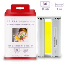 프린터 캐논 Selphy CP1300 CP1200 CP1000 CP910 스토리지 가방 지퍼 주머니에 바 파우치 슬리브 보호 상자 하드 운반 케이스, 1 Ink-36 Photo Paper