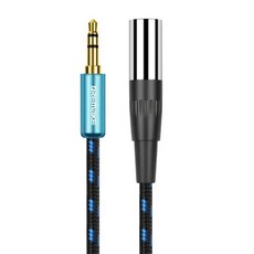 오인페 오디오인터페이스 DREMAKE 3 핀 미니 XLR-잭 3.5mm 플러그 스테레오 오디오 1/8 인치 TRS 수-미니 XLR 수 어댑터 케이블 카메라 헤드폰용, 01 3.5 to Mini XLR-M_01 0.3m