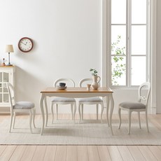[리체갤러리] 프렌치 엔틱 디자인 가구디아 4인 식탁 의자 테이블 세트, 단품