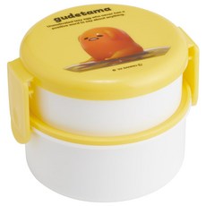 스케이터(Skater) 도시락 상자 구데타마 3D 500ml 2단 원형 항균 일본제 ONWR1AG-A, 1개