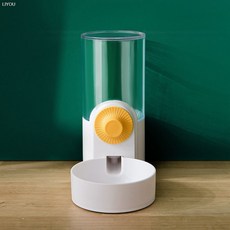 LIYOU강아지 물 마시기 걸이식 고양이 물 마시기 젖지 않는 주전자 걸이 우리 자동 먹이 애완동물 테디 용품, [바구니식+스탠드식] 식수기., 아이보리/ivory, 1개