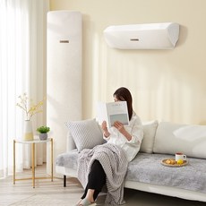 별의별샵 스탠드 벽걸이 에어컨커버 프리미엄 소파원단, 아이보리