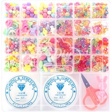핑크공주 DIY 퐁퐁 비즈공예 세트, A05파스텔투명, 1세트