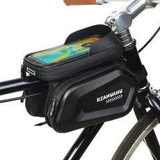 BAILEMO 자전거 방수 휴대폰 가방 프레임 거치대 가방, 블랙