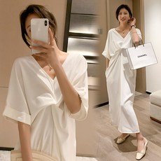 여성복（S-2XL） 여름 원피스 퍼프 소매 첫사랑 고급감 빅 사이즈 셔츠