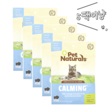  펫내추럴 고양이 스트레스 카밍 츄 30정 5팩 고양이 집사 선물 비타민 티아민 기분전환 