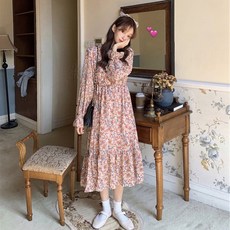 오버핏 뚱뚱한 플라워 점프슈트 인싸템 빅사이즈 여성의류 초여름 프렌치 볼륨 기