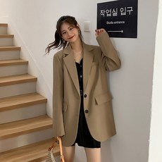 FANSYLI 봄가을 패션 정장자켓 여성 고급스러운 통근 상의 빅사이즈 루즈핏 캐주얼 코트 X2408A13 - 정장자켓sz9jklp30천호점soup숲더현대닷컴루즈핏현대백화점