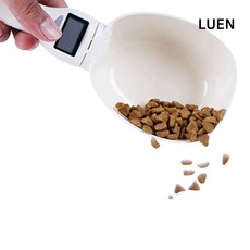 LUEN 페칼렌 사료 스푼 스쿱 반려 동물 애완 애견 반려묘 반려견 강아지 고양이 가정 매장 저울, 1개