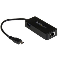  StarTech.com USB-C - 기가비트 네트워크 유선 LAN 변환 어댑터 USB 3.0 포트 x1 포함 US1GC301AU 