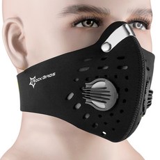 KN95 트레이닝 헬스 마스크 폐활량 브레스 운동용마스크 운동마스크 유산소마스크 러닝, 퓨어 블랙 1 필터