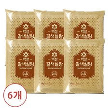 CJ제일제당 백설 갈색설탕 3kg X 6개