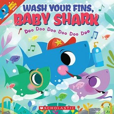 Wash Your Fins Baby Shark Paperback, Cartwheel Books