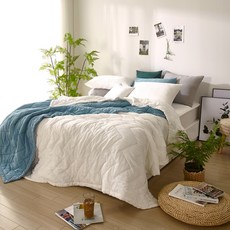 [오가닉 코튼100%] 국내산 피그먼트 차렵이불 패드 세트