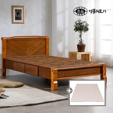 [명품의료기] 건강한 온열침대 서랍형 황토숯볼 흙침대, 브라운