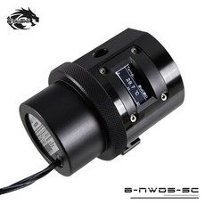 [해외] BYKSKI PWM 자동 SPEED 18 와트 펌프 OLED 온도계MAX 50 분당수 FLOW 11LH COMPATIBLE D5 펌프 METAL COVER SIZE 80*, XSPC D5 pump inside