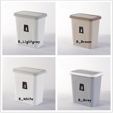 보씨엘 주방 씽크대 걸이형 슬라이딩 쓰레기통, B_lightgrey