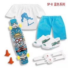 핑거보드 손가락 스케이트 보드 스쿠터 장난감 바지 신발 및 도구 미니 선물, 03 파란