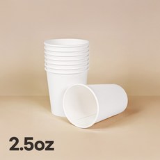 2.5온스 시음용 소주컵 일회용 종이컵, 100개