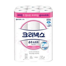 크리넥스 크리넥스 순수 소프트 프레시 3겹 27m x 24롤, 1개