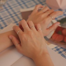 작은진주레이어드.반지