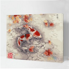 DIY 명화그리기 유화그리기세트 그림 팝아트 액자 태교, 가을의 운율 + 40 * 50 두꺼운 내부 프레임