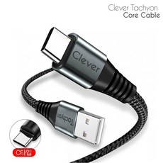 클레버 USB C타입 고속충전케이블 충전 케이블 100cm, 1개