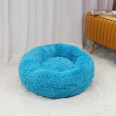 견용 반려동물 소파 매트 고양이 침대 긴 봉제 개집 강아지집, F.S 40cm, 10.Blue, 1개