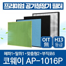 코웨이 공기청정기 필터 AP-1016P 호환필터 1년관리세트, 1년관리세트(헤파1장+탈취1장+맞춤형2장+부직포6장)