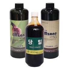 이엠하우스 천연 탈취제 다목적 세정제 EM 원액 당밀 발효액 3종, 원액+발효액+당밀, 1000ml